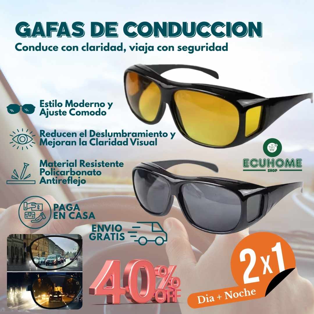 2x1 SafeDrive Glasses™ | Conduce con claridad, viaja con seguridad.