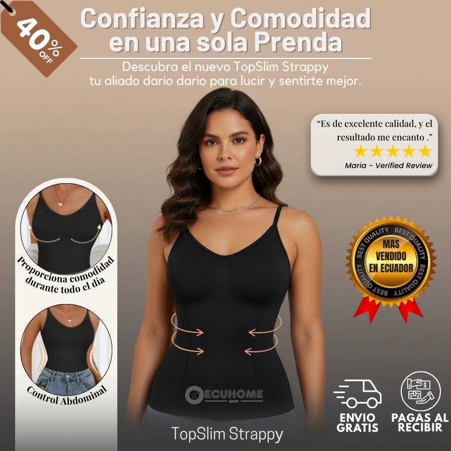 TopSlim Strappy® – La Blusa que Reduce y Moldea tu Figura al Instante